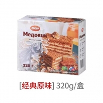 原装进口俄罗斯提拉米苏俄小淼巧克力奶油蜂蜜蛋糕解馋零食320克